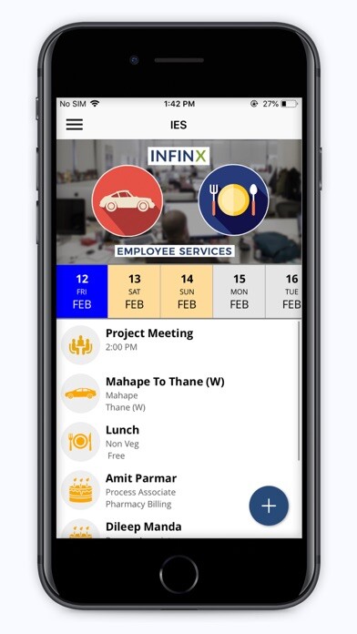 Emulate iPhone app Infinx Employee Services using MyAndroid