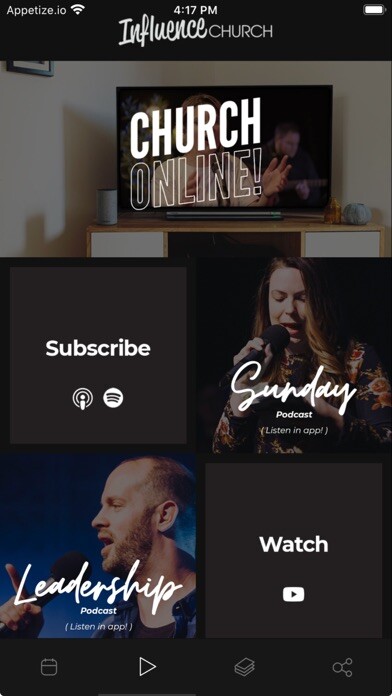 Emulate iPhone app Influence Church using MyAndroid Emulate iPhone app Influence Church using MyAndroid