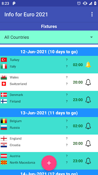 Run android online APK Info for Euro 2021 from MyAndroid or emulate Info for Euro 2021 using MyAndroid