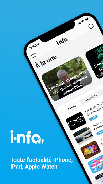 Emulate iPhone app i-nfo.fr - Actualités tech using MyAndroid