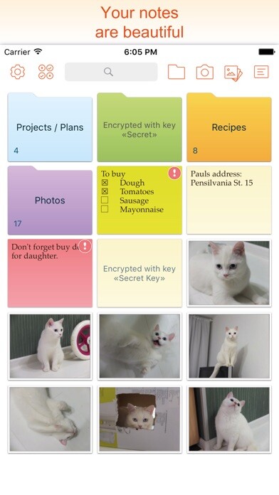 Emulate iPhone app In Folders – Notes and Photos using MyAndroid Emulate iPhone app In Folders – Notes and Photos using MyAndroid