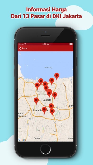 Emulate iPhone app Info Pangan Jakarta Mobile using MyAndroid