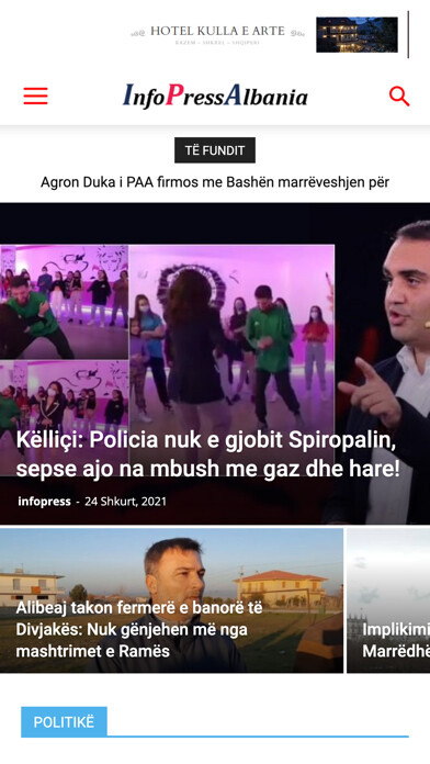 Emulate iPhone app Info Press Albania using MyAndroid Emulate iPhone app Info Press Albania using MyAndroid