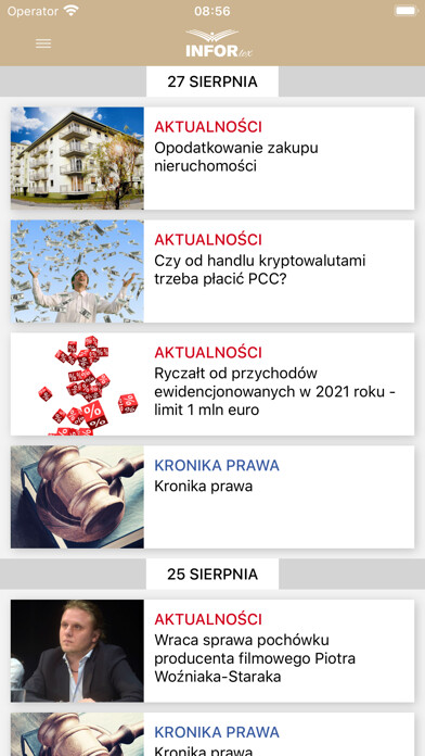 Emulate iPhone app Inforlex Biuro Rachunkowe using MyAndroid