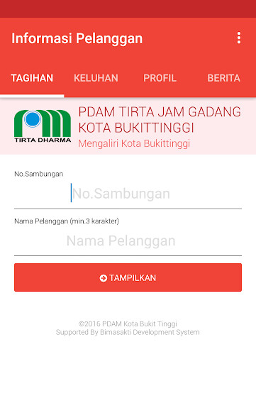 Run android online APK Informasi Pelanggan PDAM Kota Bukittinggi from MyAndroid or emulate Informasi Pelanggan PDAM Kota Bukittinggi using MyAndroid