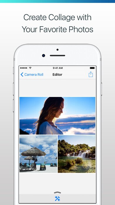 Emulate iPhone app inFrames - Photo Collage Maker using MyAndroid