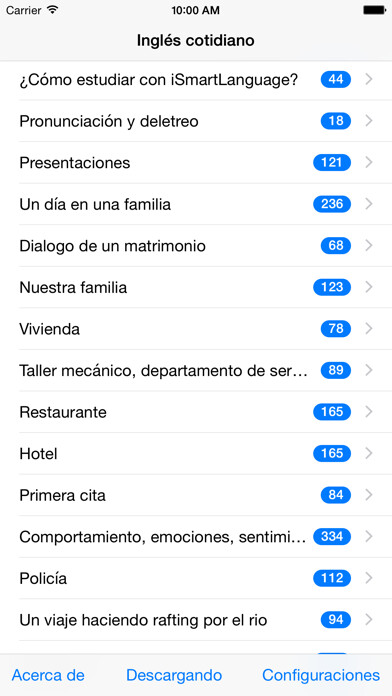 Emulate iPhone app Inglés cotidiano using MyAndroid Emulate iPhone app Inglés cotidiano using MyAndroid