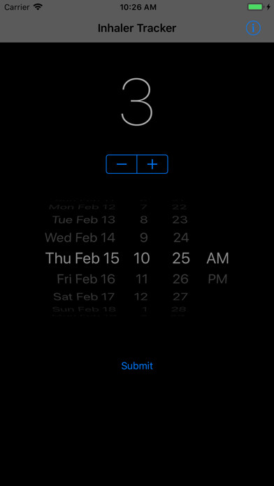 Emulate iPhone app Inhaler Tracker using MyAndroid Emulate iPhone app Inhaler Tracker using MyAndroid