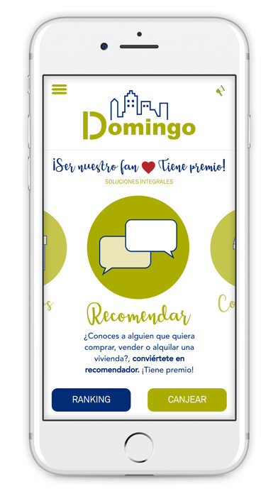 Emulate iPhone app Inmobiliaria Agencia Domingo using MyAndroid