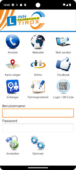 Emulate iPhone app Inn Fahrschule Tirox using MyAndroid