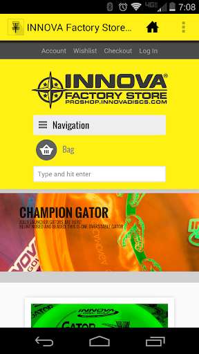 Emulate Android APK INNOVA Disc Golf Factory Store
