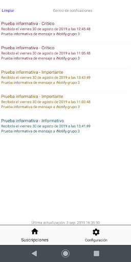 Run android online APK iNotify from MyAndroid or emulate iNotify using MyAndroid