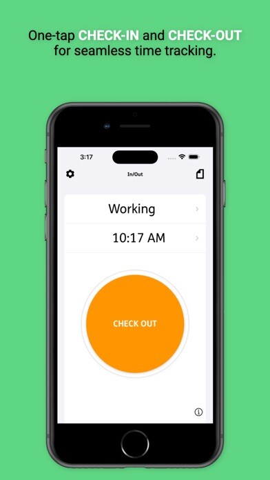 Emulate iPhone app InOut: Time Tracker using MyAndroid