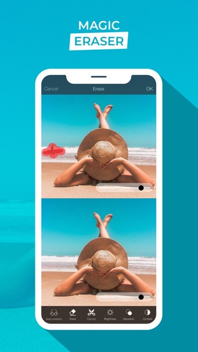Emulate iPhone app inPixio Photo Editor + Eraser using MyAndroid