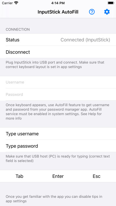 Emulate iPhone app InputStick AutoFill using MyAndroid Emulate iPhone app InputStick AutoFill using MyAndroid