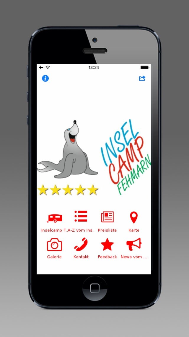 Emulate iPhone app Insel-Camp Fehmarn using MyAndroid Emulate iPhone app Insel-Camp Fehmarn using MyAndroid