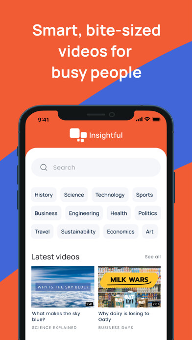 Emulate iPhone app Insightful: Short Smart Videos using MyAndroid Emulate iPhone app Insightful: Short Smart Videos using MyAndroid