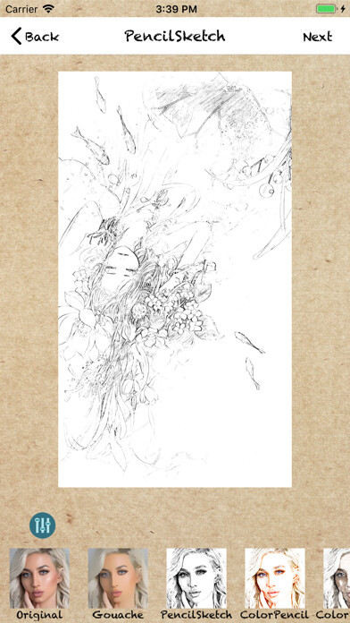 Emulate iPhone app InSketch-Pencil Sketch Cartoon using MyAndroid