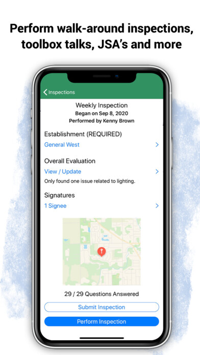 Emulate iPhone app Inspector by Safety 101 using MyAndroid