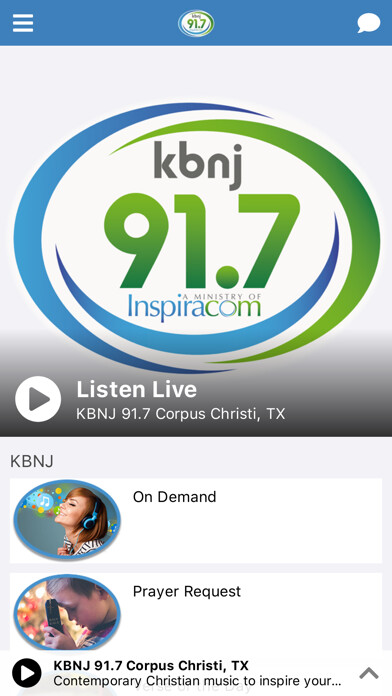 Emulate iPhone app Inspiracom Christian Radio using MyAndroid