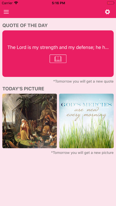 Emulate iPhone app Inspirational Bible Verses app using MyAndroid