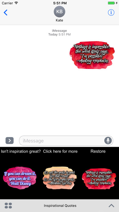 Emulate iPhone app Inspirational Quotes Pack using MyAndroid