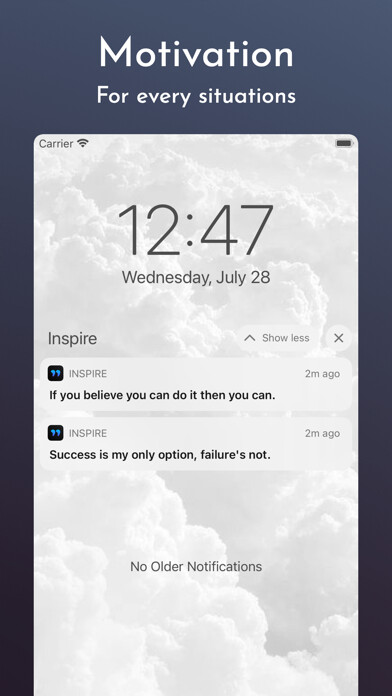 Emulate iPhone app Inspire : Daily Motivation using MyAndroid Emulate iPhone app Inspire : Daily Motivation using MyAndroid