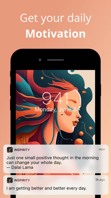 Emulate iPhone app Inspirity: uplift your spirit using MyAndroid