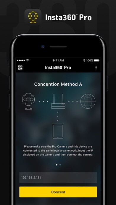 Emulate iPhone app Insta360 Pro/Pro2 Controller using MyAndroid Emulate iPhone app Insta360 Pro/Pro2 Controller using MyAndroid