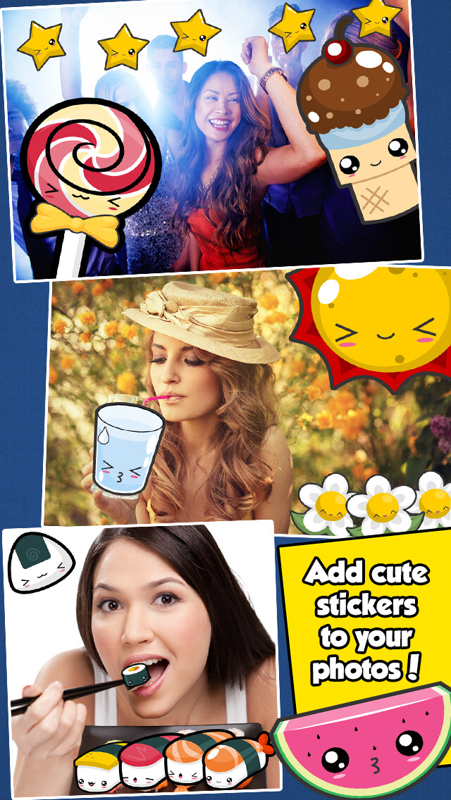 Emulate iPhone app InstaCute Photo Editor - An Awesome Camera Booth App with Cute Kawaii Style Stickers to Dress Up your Picture Images using MyAndroid Emulate iPhone app InstaCute Photo Editor - An Awesome Camera Booth App with Cute Kawaii Style Stickers to Dress Up your Picture Images using MyAndroid