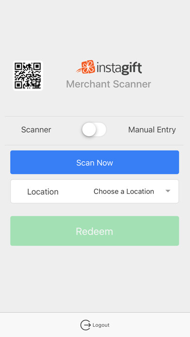 Emulate iPhone app Instagift Merchant Scanner using MyAndroid