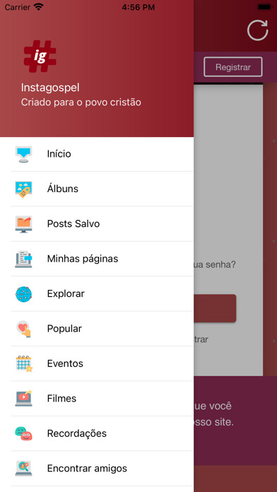 Emulate iPhone app InstaGospel using MyAndroid