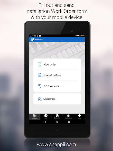 Run android online APK Installation Work Order from MyAndroid or emulate Installation Work Order using MyAndroid