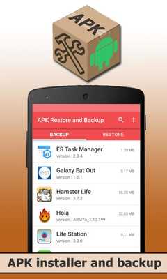 Emulate Android APK installer and backup Emulate Android APK installer and backup