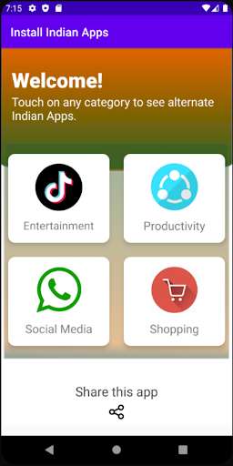Run android online APK Install Indian Apps (No Adds) from MyAndroid or emulate Install Indian Apps (No Adds) using MyAndroid