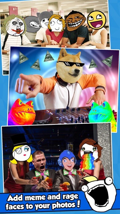Emulate iPhone app InstaMeme! - Photo Editor with Funny Meme Stickers using MyAndroid Emulate iPhone app InstaMeme! - Photo Editor with Funny Meme Stickers using MyAndroid