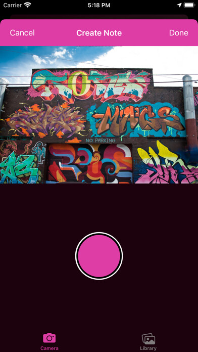 Emulate iPhone app insta-note using MyAndroid