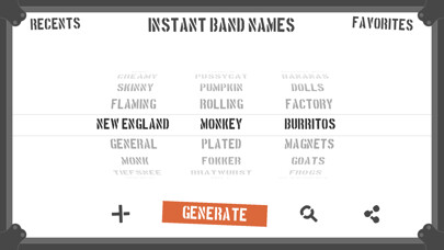 Emulate iPhone app Instant Band Names using MyAndroid