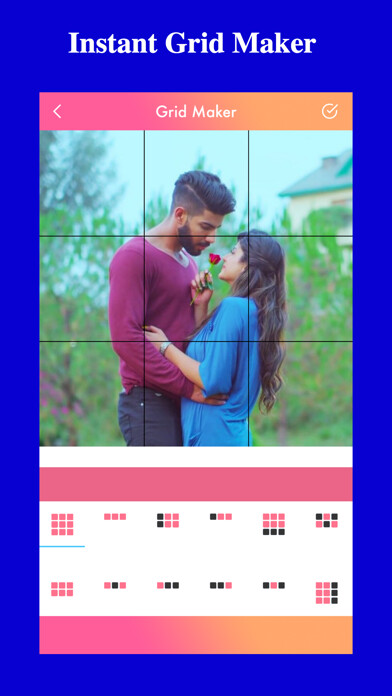 Emulate iPhone app Instant Grid Maker using MyAndroid