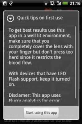 Emulate Android APK Instant Heart Rate - Classic