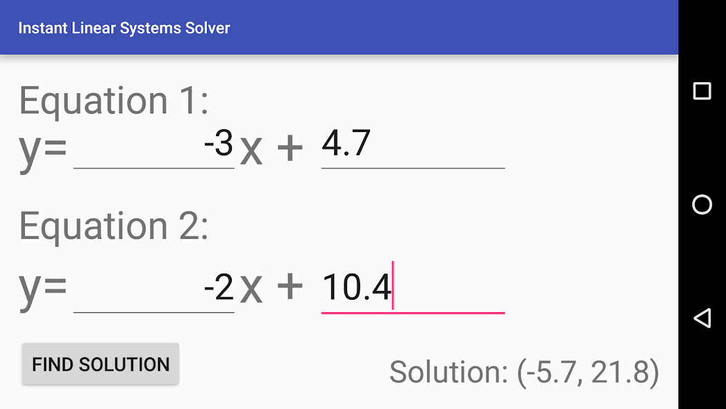 Run android online APK Instant Linear Systems Solver from MyAndroid or emulate Instant Linear Systems Solver using MyAndroid Run android online APK Instant Linear Systems Solver from MyAndroid or emulate Instant Linear Systems Solver using MyAndroid