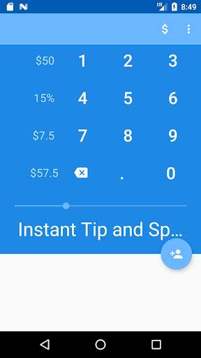 Run android online APK Instant Tip and Bill Split Calculator from MyAndroid or emulate Instant Tip and Bill Split Calculator using MyAndroid