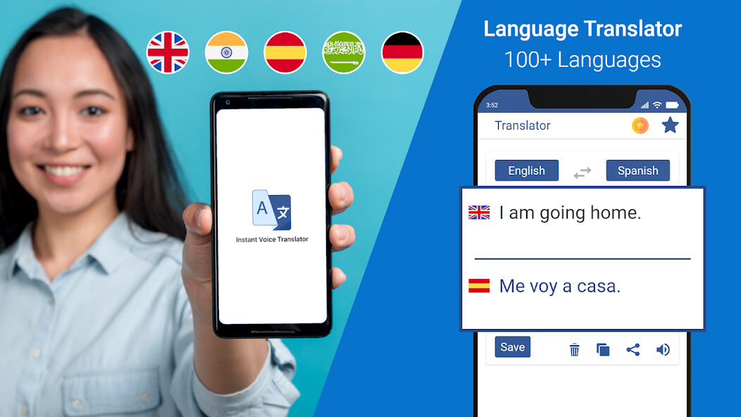 Run android online APK Instant Voice Translator App from MyAndroid or emulate Instant Voice Translator App using MyAndroid