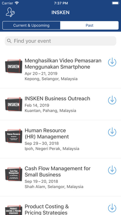 Emulate iPhone app Institut Keusahawanan Negara using MyAndroid