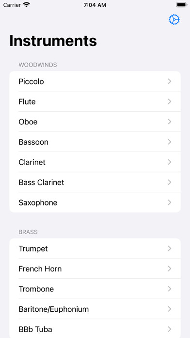 Emulate iPhone app Instrument Fingering Charts using MyAndroid Emulate iPhone app Instrument Fingering Charts using MyAndroid