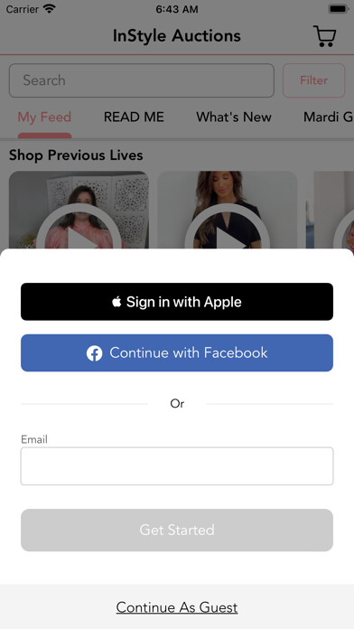 Emulate iPhone app InStyle Auctions using MyAndroid