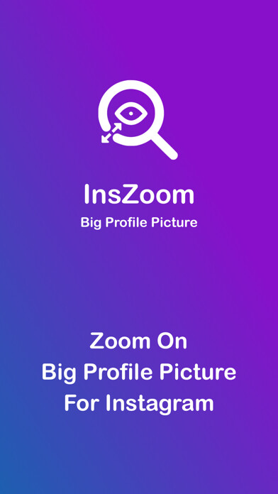 Emulate iPhone app InsZoom: Big Profile Picture using MyAndroid
