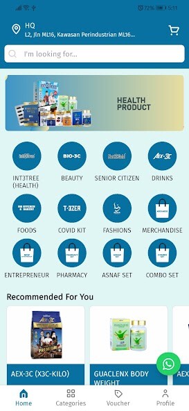 Run android online APK INT3MALL from MyAndroid or emulate INT3MALL using MyAndroid