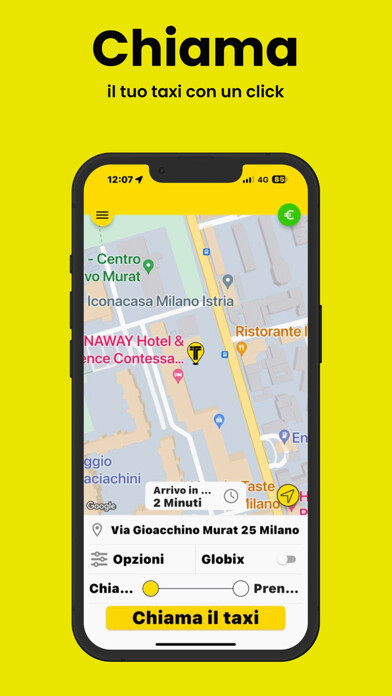 Emulate iPhone app inTaxi, il tuo taxi using MyAndroid
