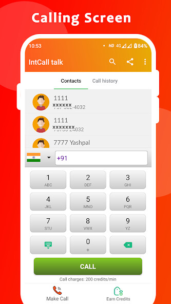 Run android online APK IntCall talk from MyAndroid or emulate IntCall talk using MyAndroid